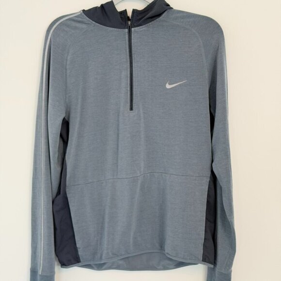 Nike Other - 🏃‍♂️ Nike Dri-FIT Running 1/2-Zip Hoodie – Reflective Gray (Size M)